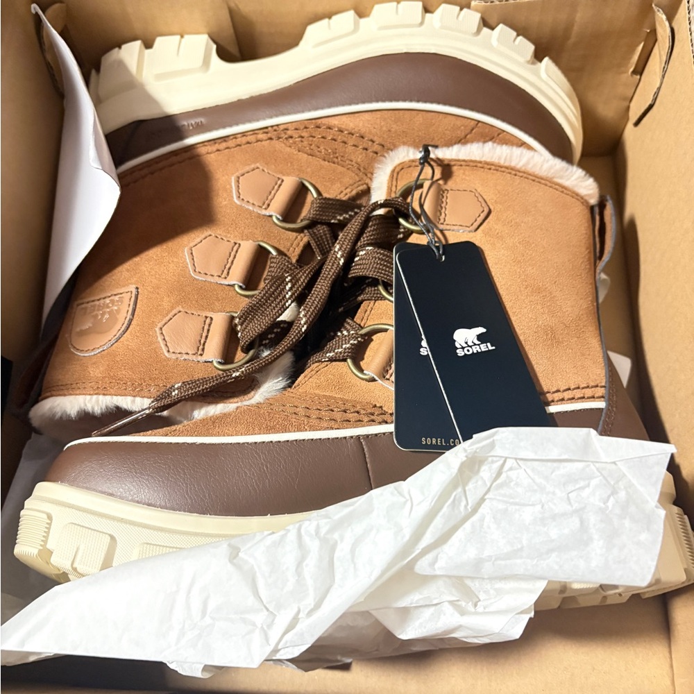 FINAL PRICE Sorel Tan Winter Boots Tívoli BRAND NEW NEVER WORN w/original box